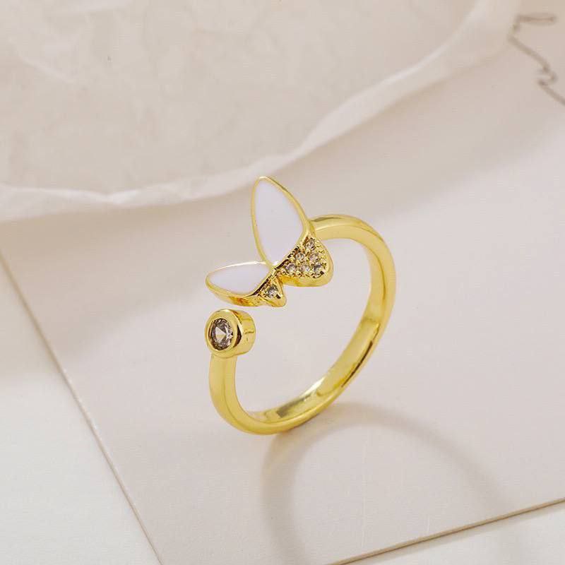 Product Name
Gold-Plated Adjustable Ring with Zircon Stones