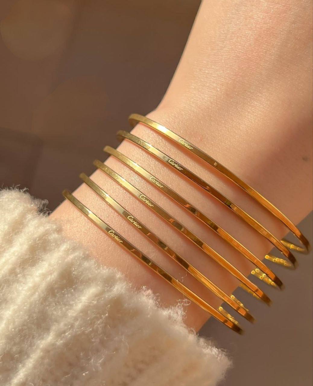 Product Name
π₯ Hot Deal β Pure 316 Stainless Steel Cartier-Stamped Bangle Set (6 Pieces, 2.5 mm)