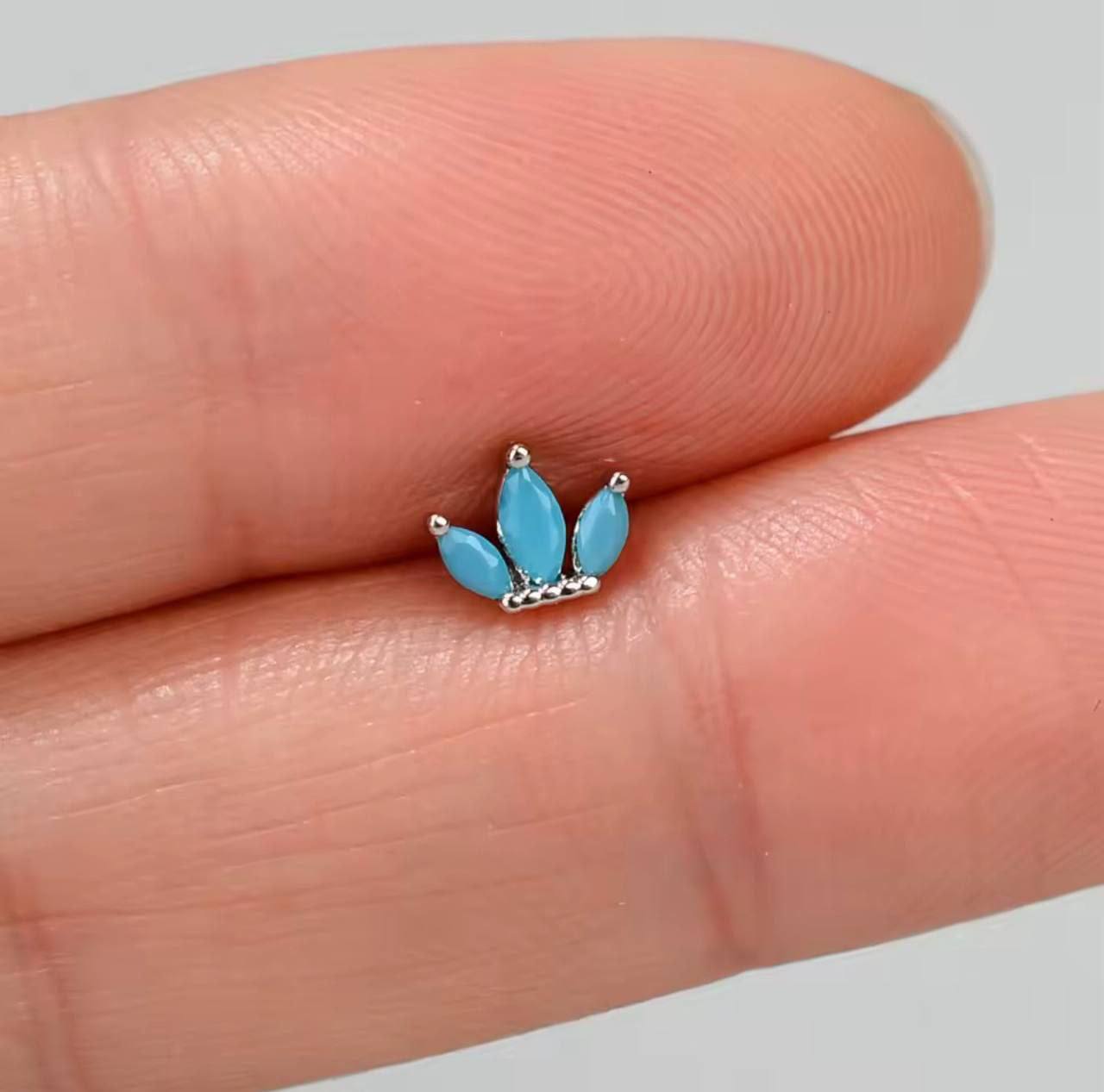 Product Name
316 Stainless Steel Flat Back Bar Piercing with Zircon Stones – Single Piece