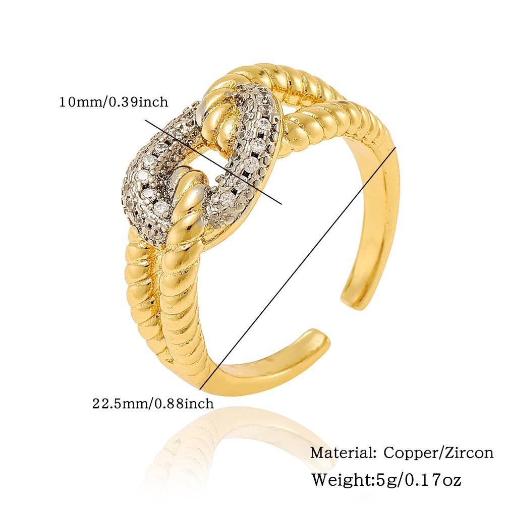 Product Name
Gold-Plated Adjustable Ring with Zircon Stones