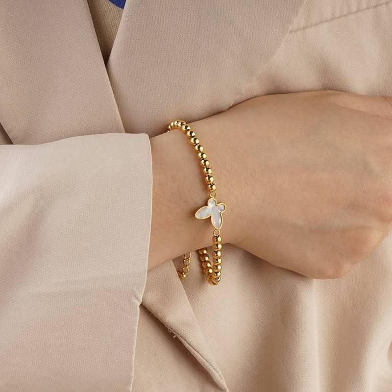 Product Name:
Butterfly Pure 316 Stainless Steel Beaded Bracelet