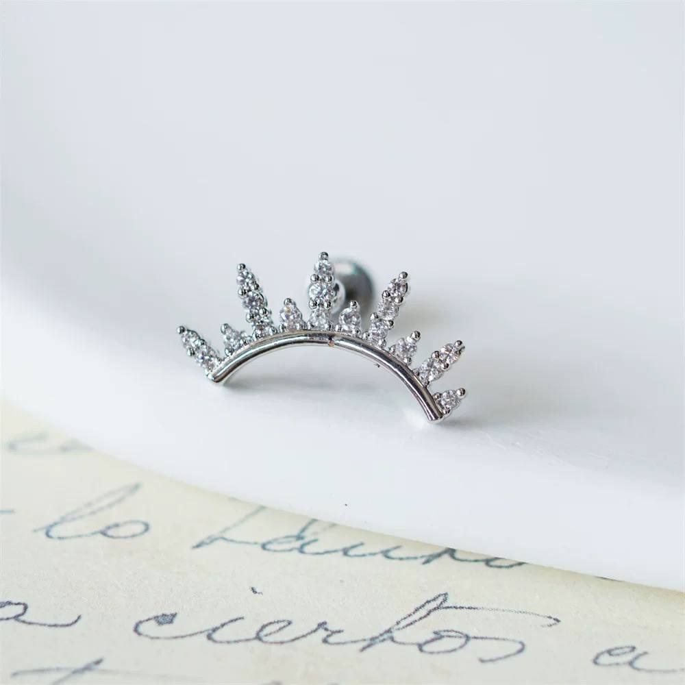 Product Name
Stainless Steel Barbell Piercing with Zircon Balls – Single Piece