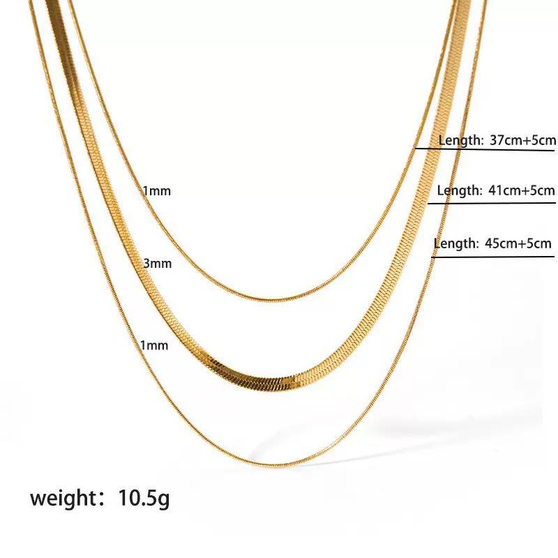 Product Name:
Triple-Layer Pure 316 Stainless Steel Necklace