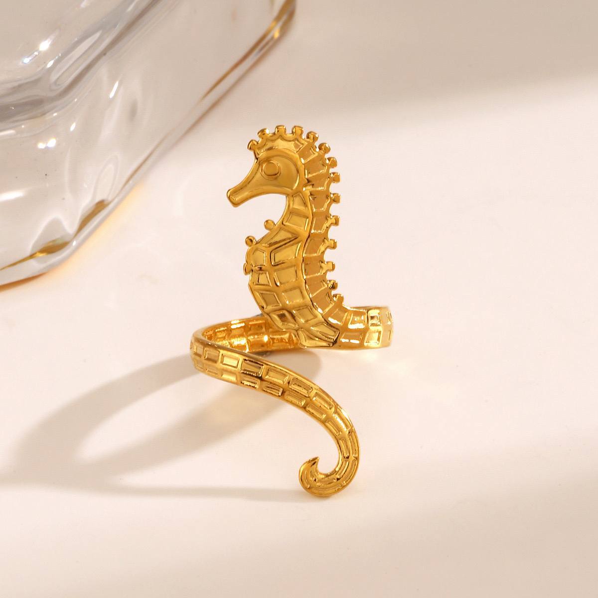 Product Name: Stainless Steel 316 Adjustable Seahorse Ring