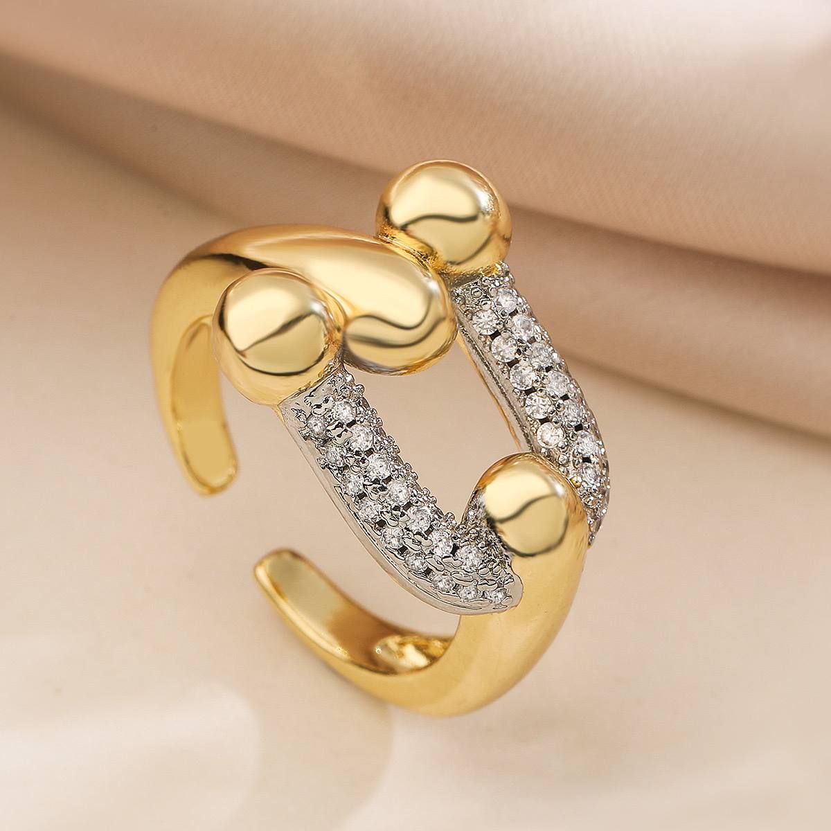 Product Name
Gold-Plated Adjustable Ring with Zircon Stones