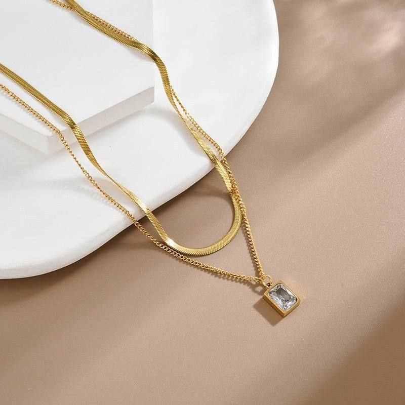 Product Name
Pure Stainless Steel 316 Double-Layer Necklace