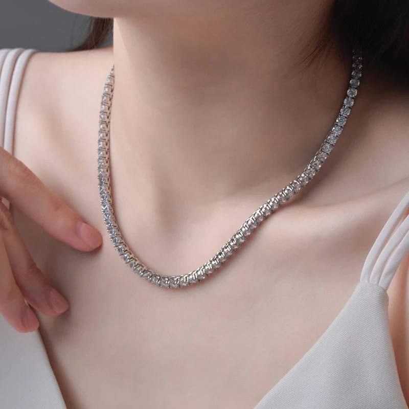Product Name
Chinese Gold-Plated Tennis Necklace – 3 mm Stones, 40 cm
