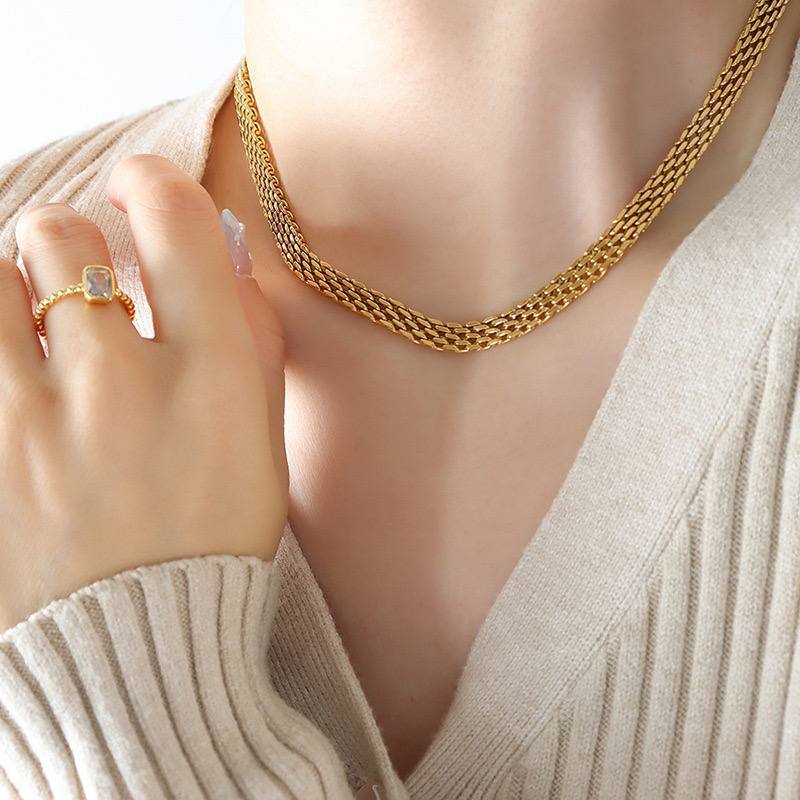 Product Name
Heavy Weave Stainless Steel 316 Necklace & Bracelet Set – 8 mm