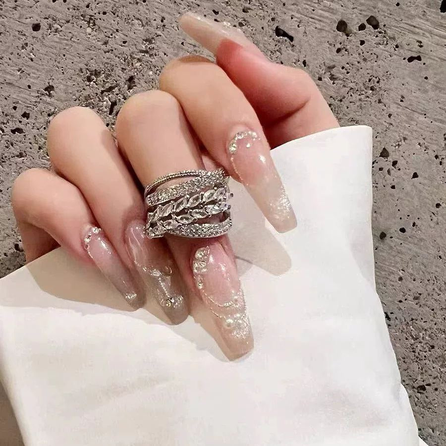 Product Name:
Gold-Plated Ring with Zircon Stones – Free Size