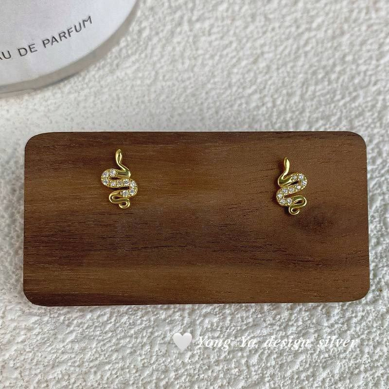Sparkling Snake Stud Earring