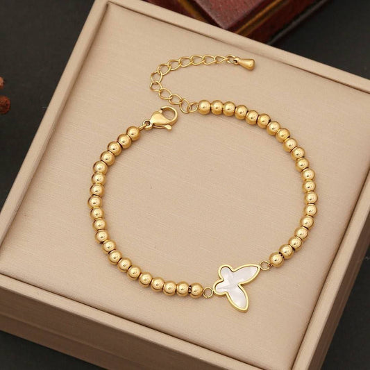 Product Name:
Butterfly Pure 316 Stainless Steel Beaded Bracelet