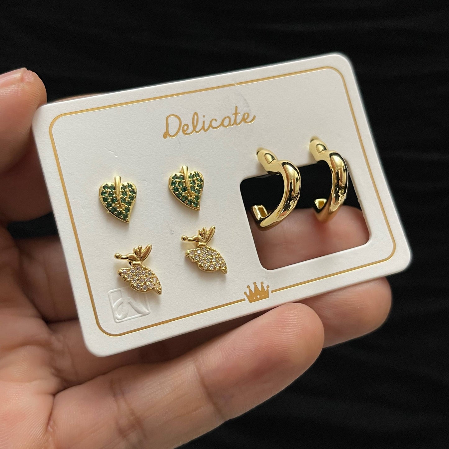 Product Name:
Original Delicate Earrings Set Card – 3 Pairs