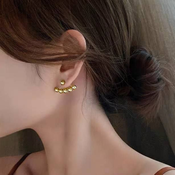 Product Name:
316 Pure Stainless Steel Beaded Hoop Earrings