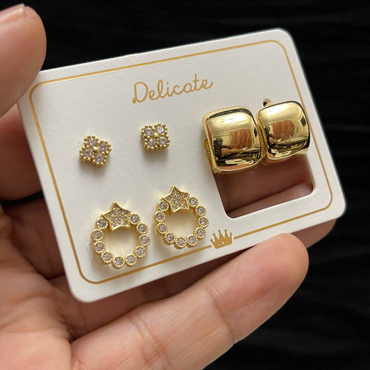 Product Name:
Original Delicate Earrings Set Card – 3 Pairs