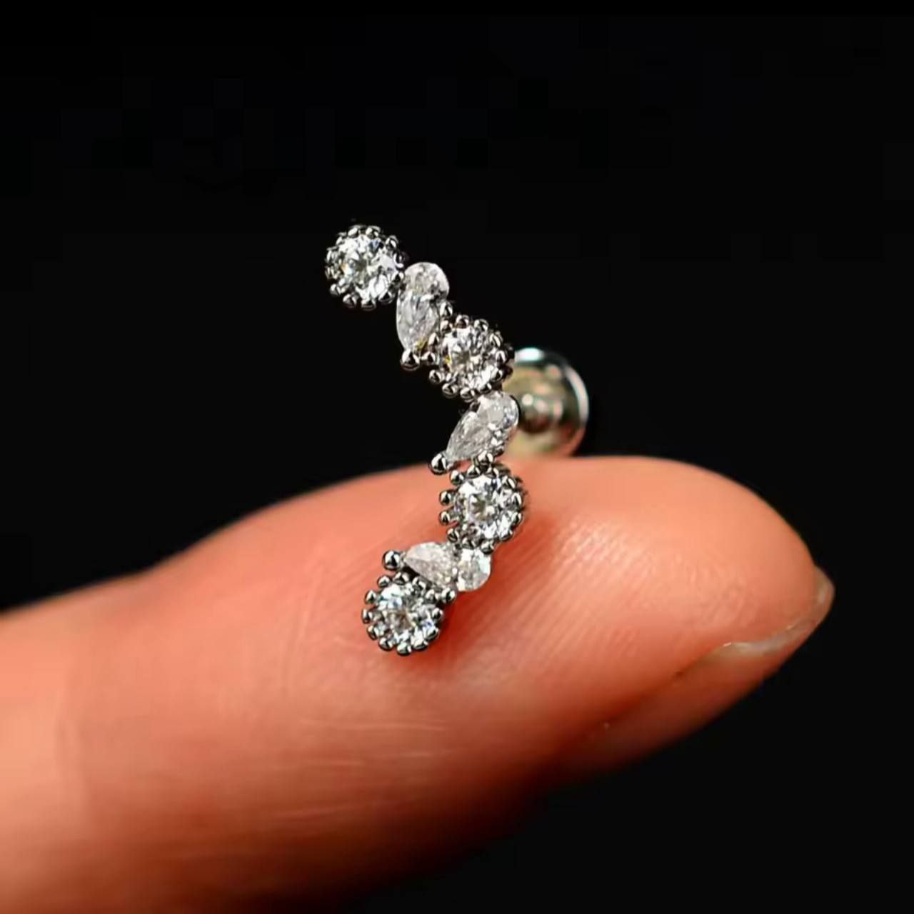 Product Name

316 Stainless Steel Ball Back Bar Piercing with Zircon Stones – Single Piece