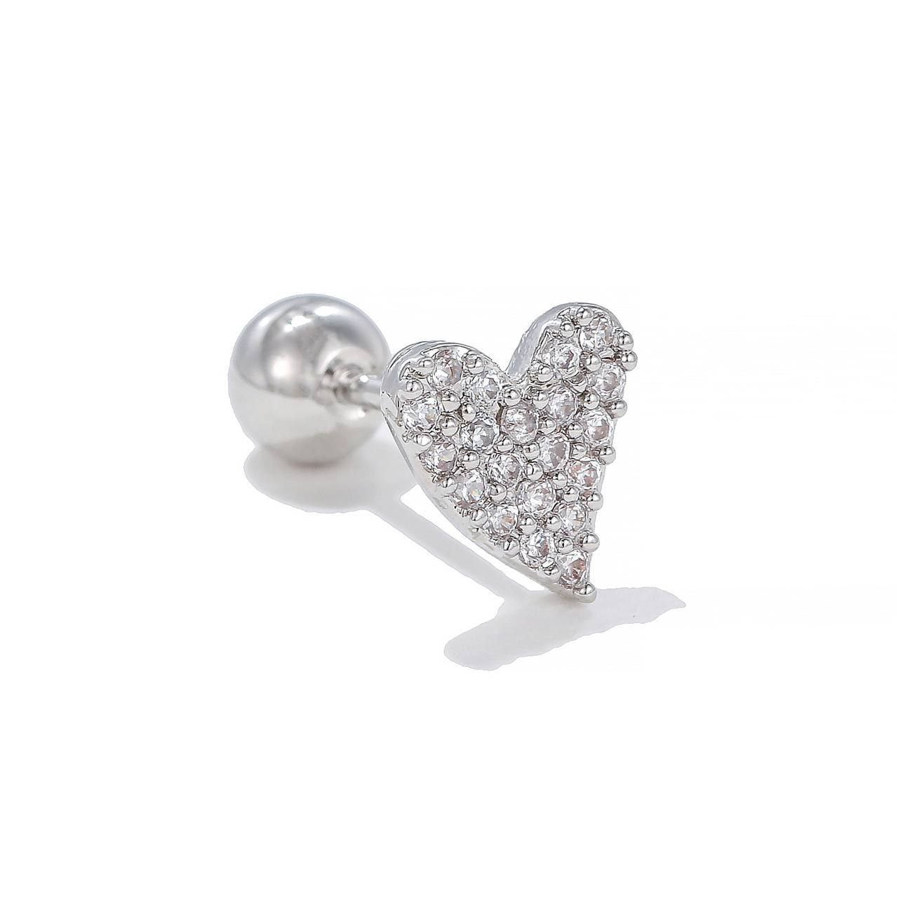 ✨ Silver Heart Stud Earring 💎