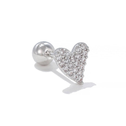 ✨ Silver Heart Stud Earring 💎