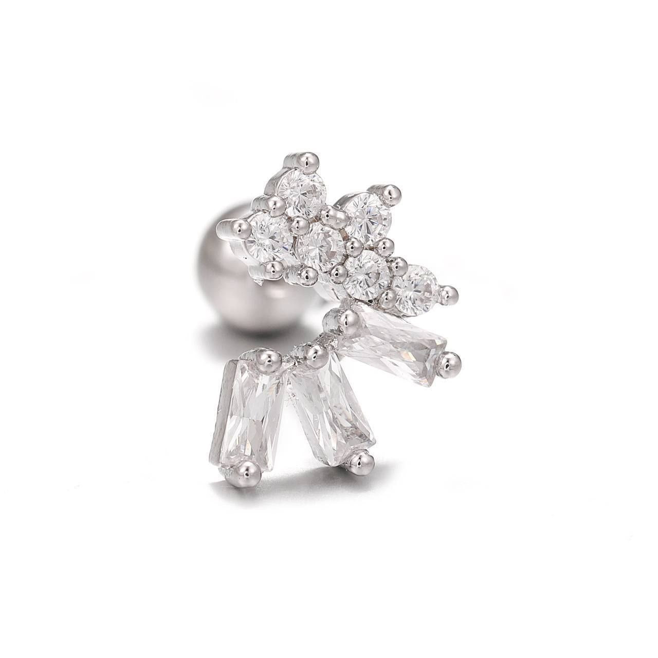 ✨ Elegant Zircon Stud Earring – Available in Gold & Silver