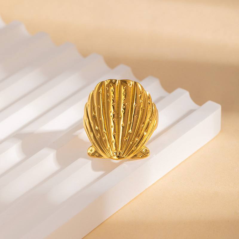 Product Name: Stainless Steel 316 Adjustable Seashell Ring