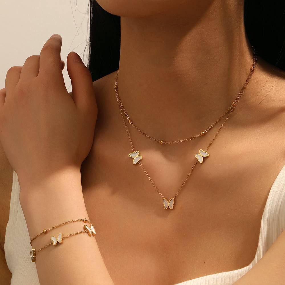 Product Name:
Butterfly Necklace & Bracelet Set – Pure 316 Stainless Steel