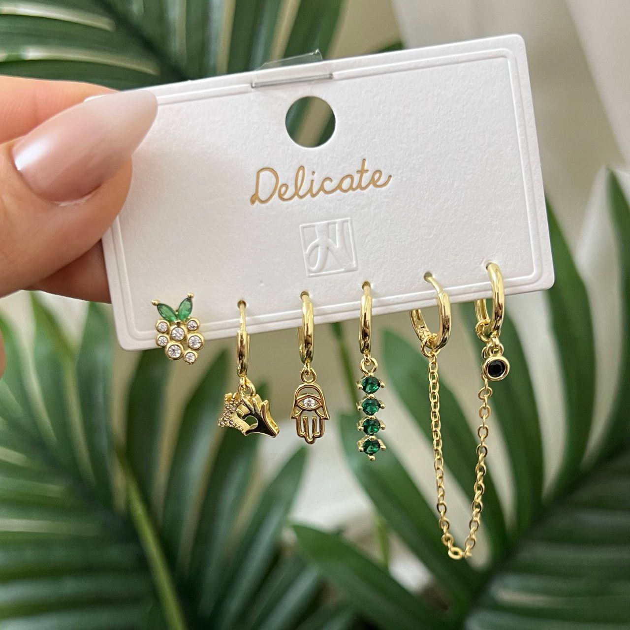 Product Name:
Premium Piercing Set – Chinese Gold Plated with Zircon Stones (6 Pieces)