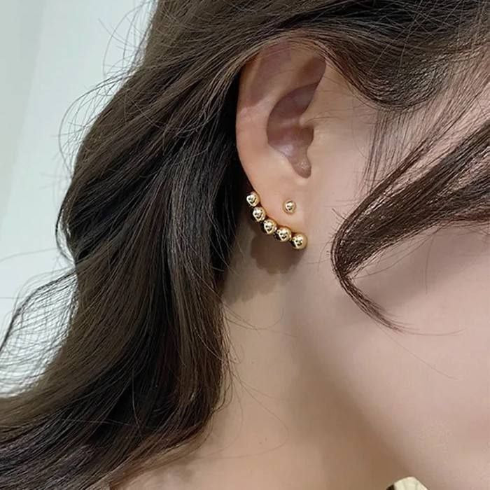 Product Name:
316 Pure Stainless Steel Beaded Hoop Earrings