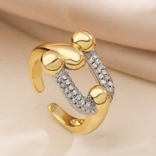 Product Name

Gold-Plated Adjustable Ring with Zircon Stones