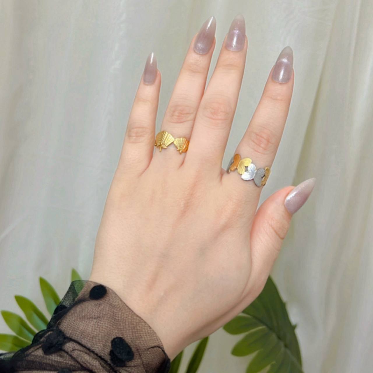Product Name: Stainless Steel 316 Adjustable Two-Tone Ring (Silver & Gold)