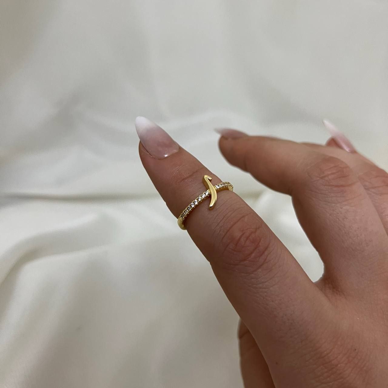 Product Name:
Arabic Letter Gold Plated Ring – Free Size with Zircon Stones