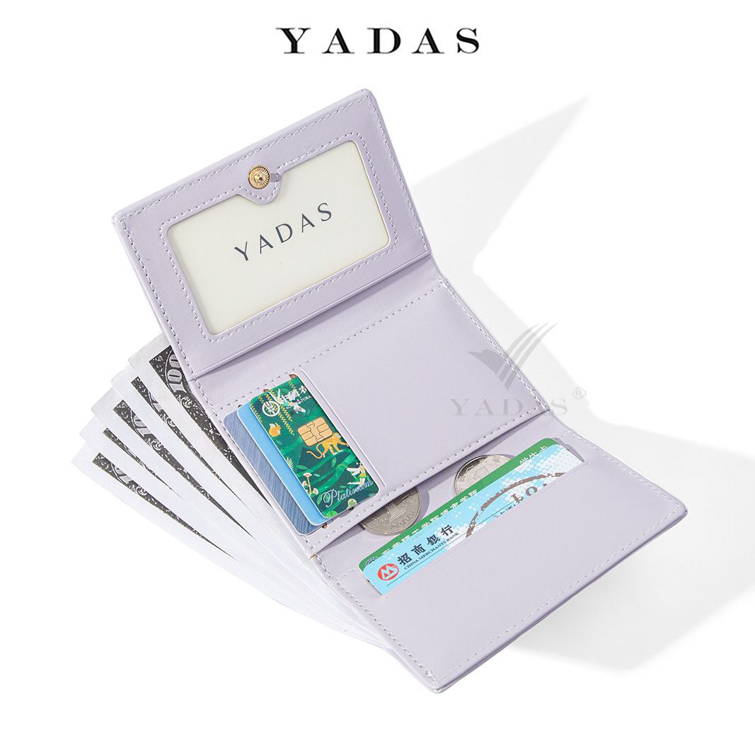 Luxury Leather Wallet with a Golden Bow Accent