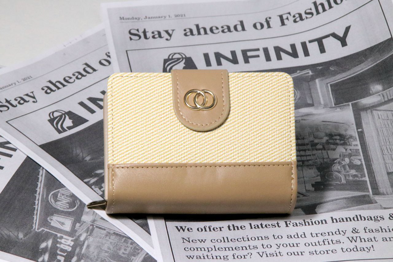 Luxury Women's Wallet with Golden Detail