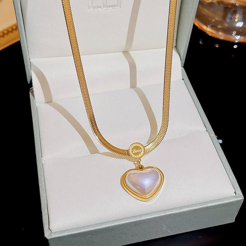 Product Name:
316 Stainless Steel Heart Necklace – White Pendant