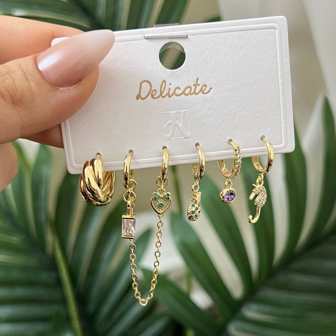 Product Name:
Premium Piercing Set – Chinese Gold Plated with Zircon Stones (6 Pieces)