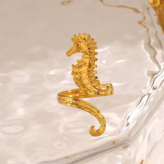 Product Name: Stainless Steel 316 Adjustable Seahorse Ring
