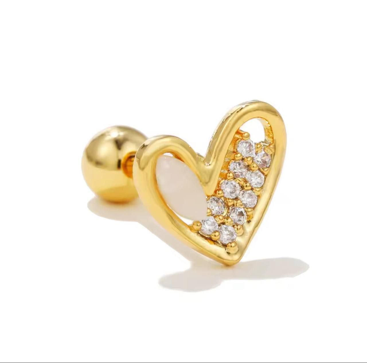 Golden Heart Spark Earring