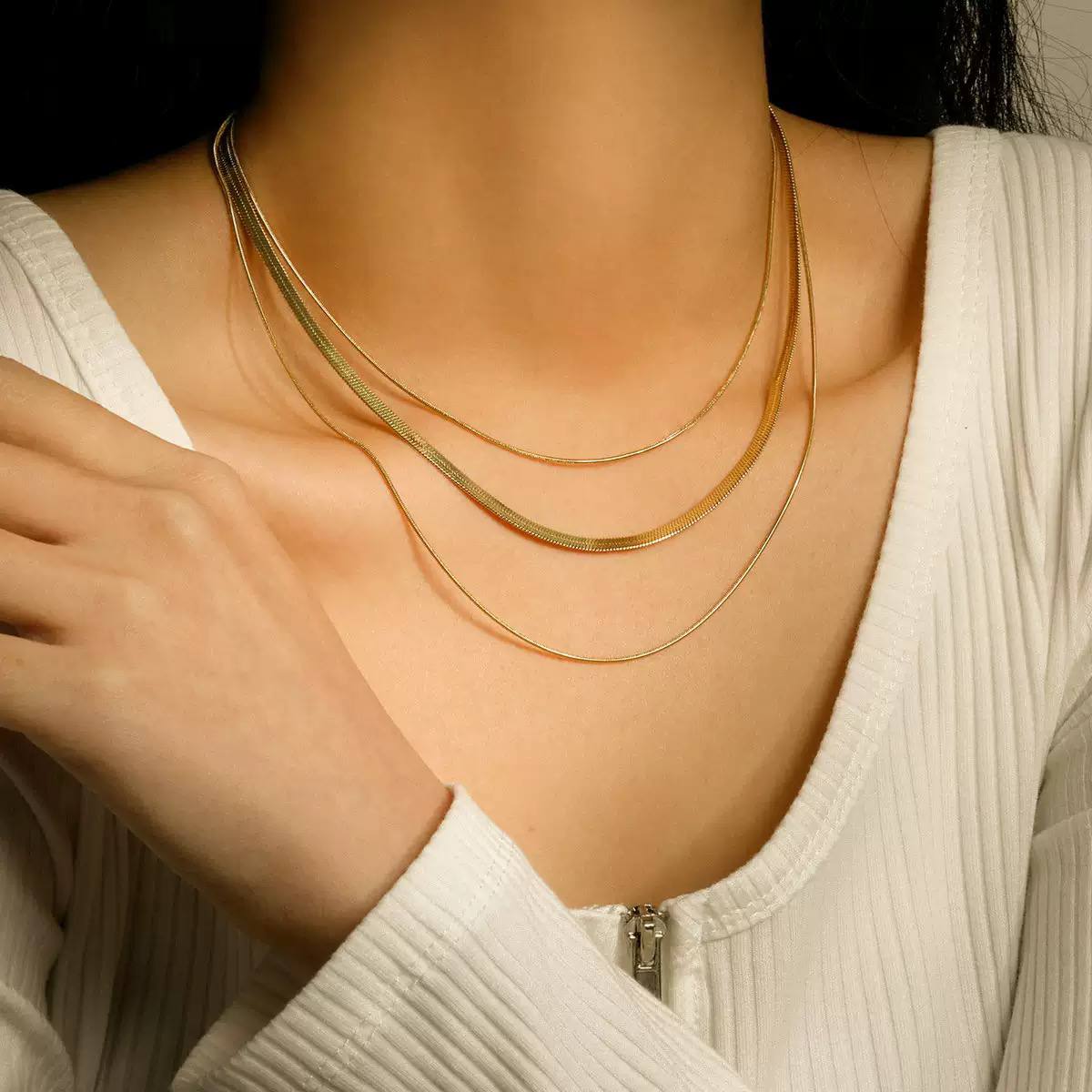 Product Name:
Triple-Layer Pure 316 Stainless Steel Necklace