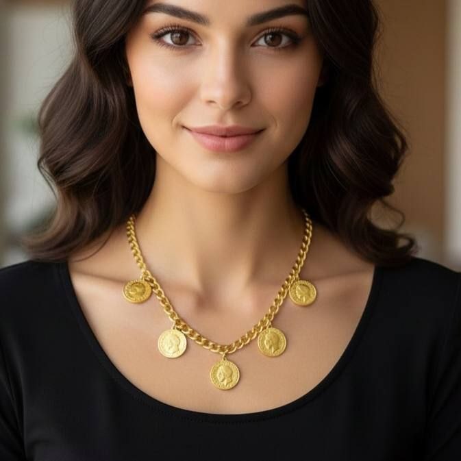 Product Name:
5-Coin Pendant Stainless Steel Pure 316 Necklace