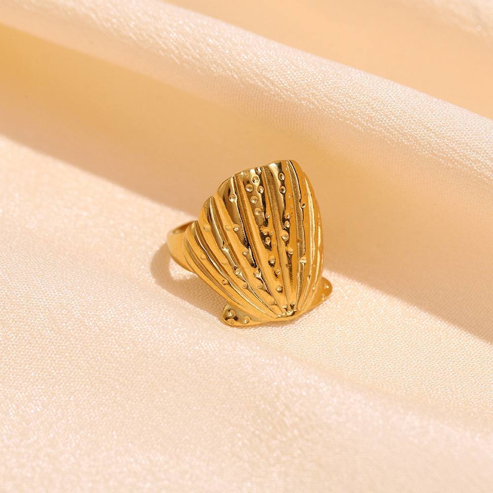 Product Name: Stainless Steel 316 Adjustable Seashell Ring