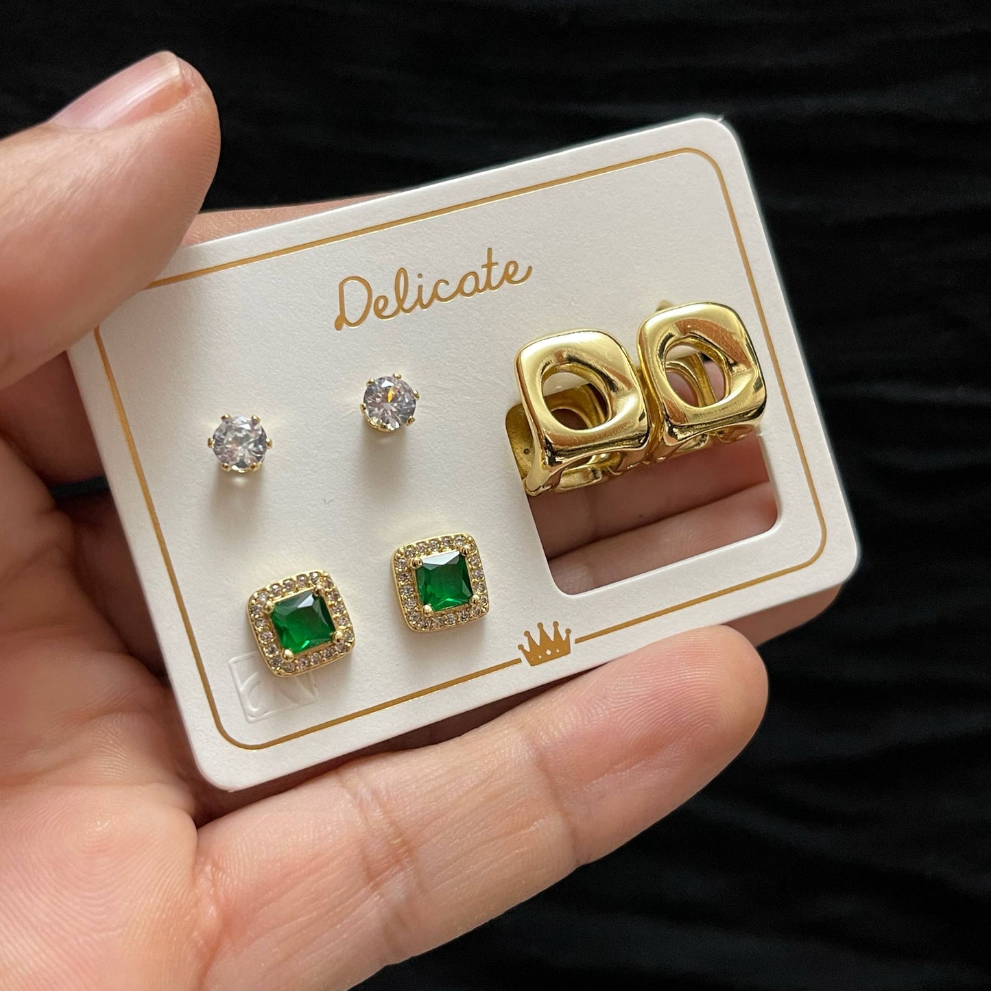 Product Name:
Original Delicate Earrings Set Card – 3 Pairs