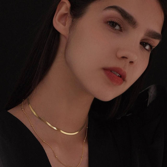 Product Name 

Pure Stainless Steel 316 Double-Layer Fox Tail × Snake Chain Necklace